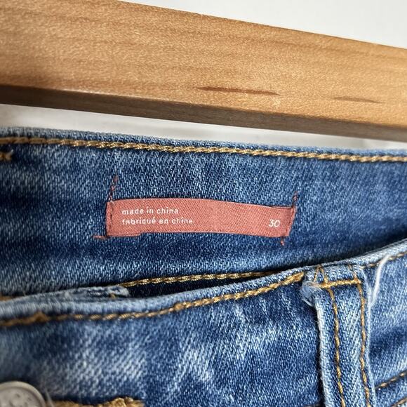 Pilcro Slim Boyfriend Crop Jeans Womens Size 30 Distressed Ripped Mid Rise - Picture 6 of 11